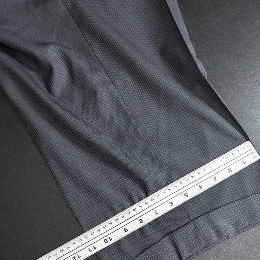 Jiwani Suit‎ Mens 60R 52x25 Charcoal Gray Pinstripe Drago Super 150s Wool Custom